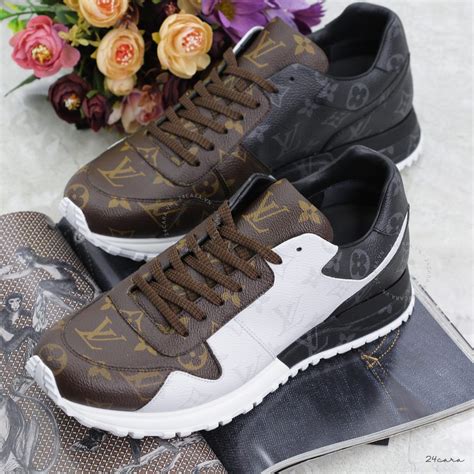 louis vuitton run away black and gray|LOUIS VUITTON Suede Monogram Run Away Sneakers 39 .